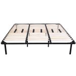 Wood Slats Metal Bed Frame 5 Sizes