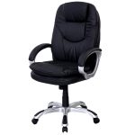 Black PU Leather High Back Office Chair