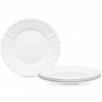 Noritake Cher Blanc Dinner Plate-Set of 4, Round, 11″