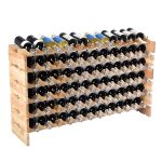 Wooden Bottle Rack Wine Display Shelves for 72 Bottles