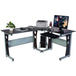 Wood L-Shape Corner Computer Desk with Smooth Surface