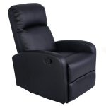 Black Manual Recliner Chair Sofa