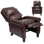 Brown Accent Chair Recliner with Leg Rest