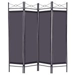 4 Panels Metal Frame Room Private Folding Screen
