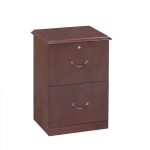 2 Drawer Cherry Brown File Cabinet