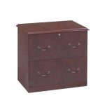 2 Drawer Cherry Brown Lateral File Cabinet