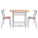 3 pcs Simple Table And Chairs Set