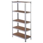 Adjustable 5-Level Metal Storage Rack Shelves