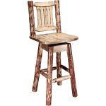 30 Inch Barstool with Back and Swivel – Glacier Country