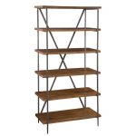 36 Inch Mango Wood Medium Brown Bookcase – Bedford