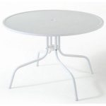 40 Inch White Outdoor Patio Dining Table – Griffith