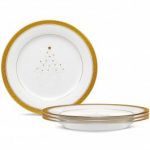 Noritake Crestwood Gold Holiday Accent Plates, 9″-Set of 4