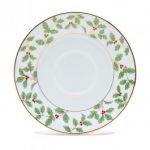 Noritake Holly and Berry Gold Saucer, 6″