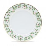 Noritake Holly and Berry Gold Salad/Dessert Plate, 8 1/4″