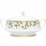 Noritake Holly and Berry Gold Bowl-Covered Vegetable, 48 oz.