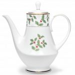 Noritake Holly and Berry Gold Coffee Server, 49 oz.