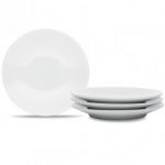 Noritake WoW Wave (White on White) Appetizer Plates-Set of 4, 6 1/2″