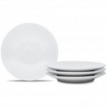 Noritake WoW Snow (White on White) Appetizer Plates-Set of 4, 6 1/2″