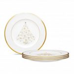 Noritake Palace Christmas Gold Holiday Accent Plate, Set of 4, 8 1/2″