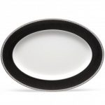Noritake Pearl Noir Oval Platter, 14″