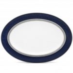 Noritake Odessa Cobalt Platinum 14″ Oval Platter