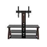 50 Inch Espresso Brown and Black Flat Panel TV Stand – Willow