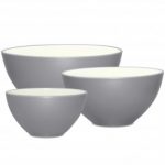 Noritake Colorwave Slate Bowl-Set of 3 – Small, 6 1/8″, Medium, 7 7/8″, Large, 9 7/8″