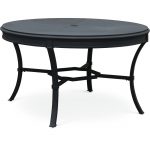 54 Inch Black Round Outdoor Patio Dining Table – Antioch