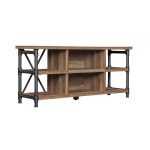 54 Inch Industrial Driftwood Brown TV Stand