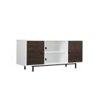 54 Inch Modern Two-Tone Cherry and White TV Stand