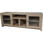65 Inch Antique Distressed White TV Stand
