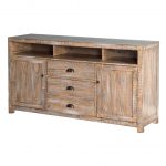 66 Inch Weathered Brown TV Stand – Brenton