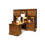 7-Piece Modular Chestnut Brown Wood Desk – Centennial
