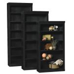 72 Inch Modern Black Bookcase