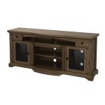 75 Inch Gray Brown TV Stand – Trayer