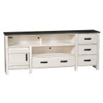 80 Inch Rustic White TV Stand TV Stand – Descanso