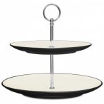 Noritake Colorwave Graphite Two Tiered Hostess Tray