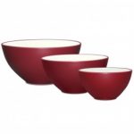 Noritake Colorwave Raspberry Bowl-Set of 3 – Small, 6 1/8″, Medium, 7 7/8″, Large, 9 7/8″