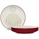 Noritake Colorwave Raspberry Holiday Accent Plates Set