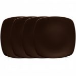 Noritake Colorwave Chocolate Quad Plate-Mini, 6 1/2″ (Set of 4)