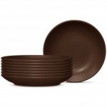 Noritake Colorwave Chocolate Side Prep Dish, Set of 8, 4 1/2″