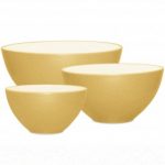 Noritake Colorwave Mustard Bowl-Set of 3 – Small, 6 1/8″, Medium, 7 7/8″, Large, 9 7/8″