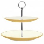 Noritake Colorwave Mustard Two Tiered Hostess Tray