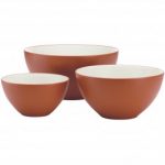 Noritake Colorwave Terra Cotta Bowl-Set of 3 – Small, 6 1/8″, Medium, 7 7/8″, Large, 9 7/8″