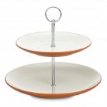 Noritake Colorwave Terra Cotta Two Tiered Hostess Tray