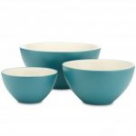 Noritake Colorwave Turquoise Bowl-Set of 3 – Small, 6 1/8″, Medium, 7 7/8″, Large, 9 7/8″