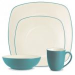 Noritake Colorwave Turquoise 4-Piece Square Place Setting-Sample