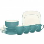 Noritake Colorwave Turquoise Square 16 Piece Service for Four