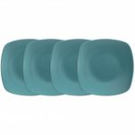 Noritake Colorwave Turquoise Quad Plate-Mini, 6 1/2″ (Set of 4)
