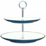 Noritake Colorwave Blue Two Tiered Hostess Tray